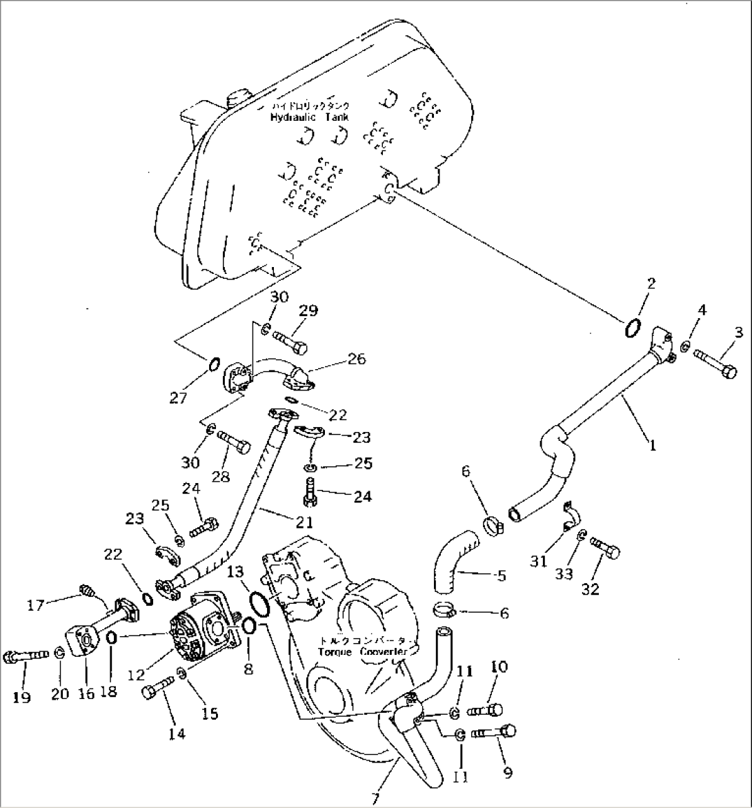 HYDRAULIC PIPING (TANK TO PUMP TO VALVE)(#81261-)