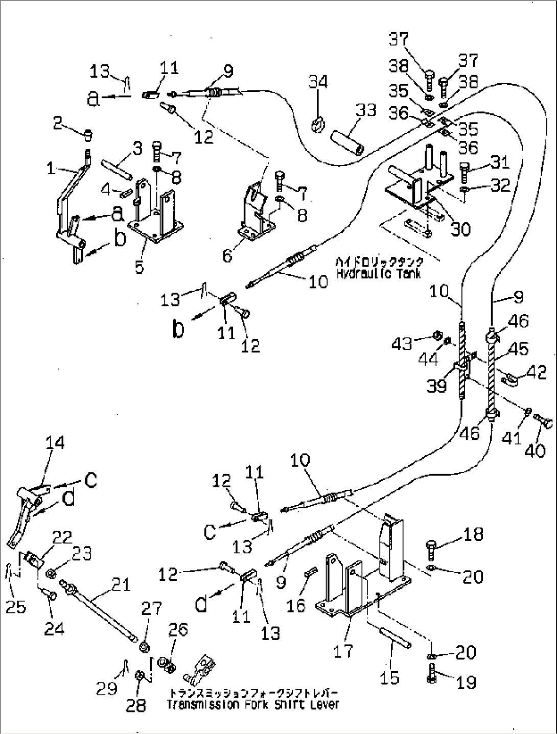 TRANSMISSION CONTROL LEVER AND LINKAGE