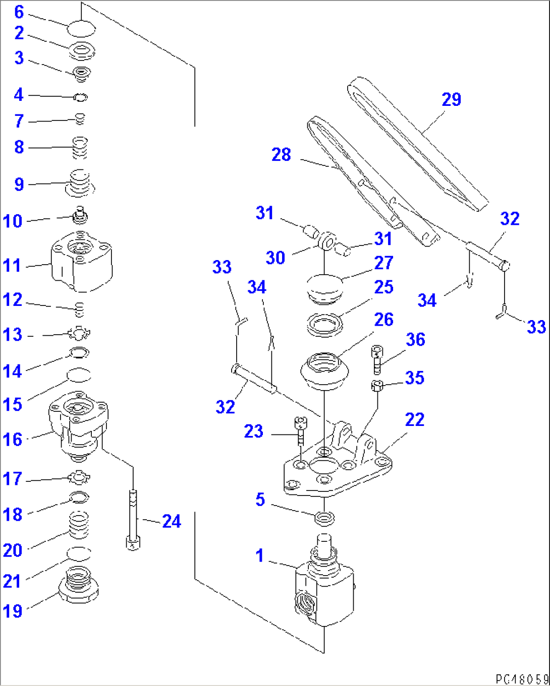BRAKE VALVE (TANDEM TYPE)(#50001-)
