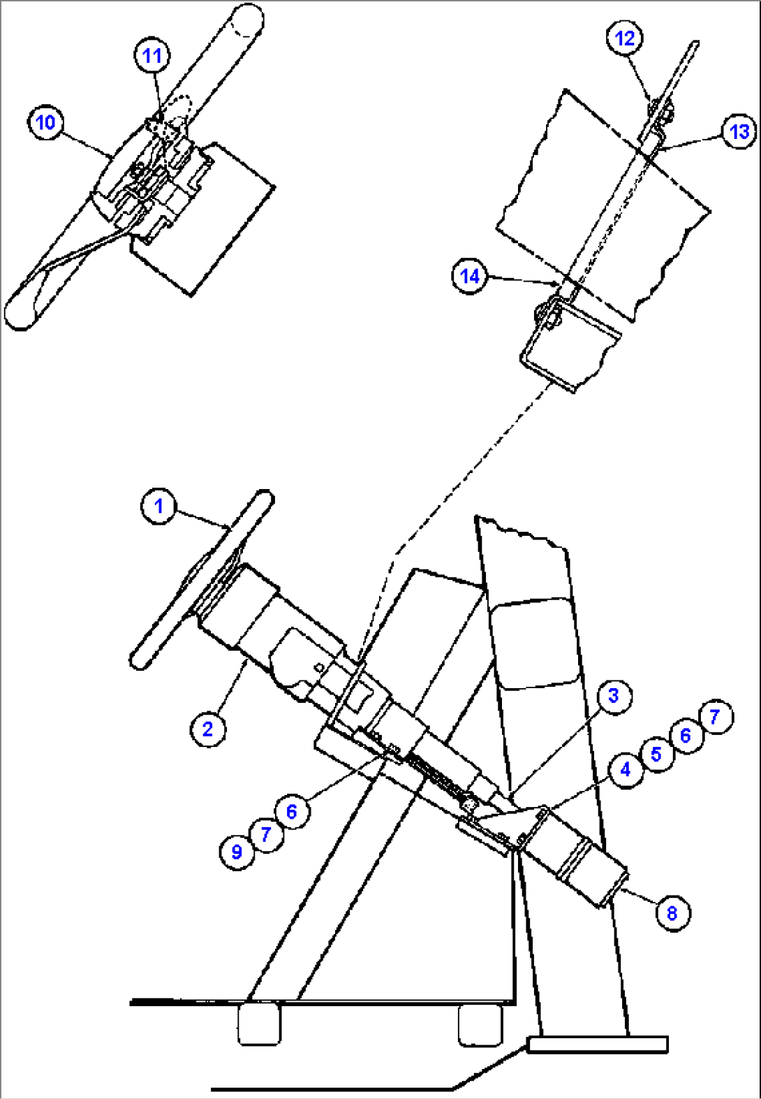 STEERING COLUMN & CONTROL VALVE INSTL