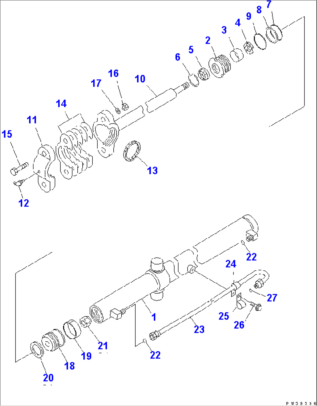 BLADE LIFT CYLINDER (INNER PARTS)(#51001-)