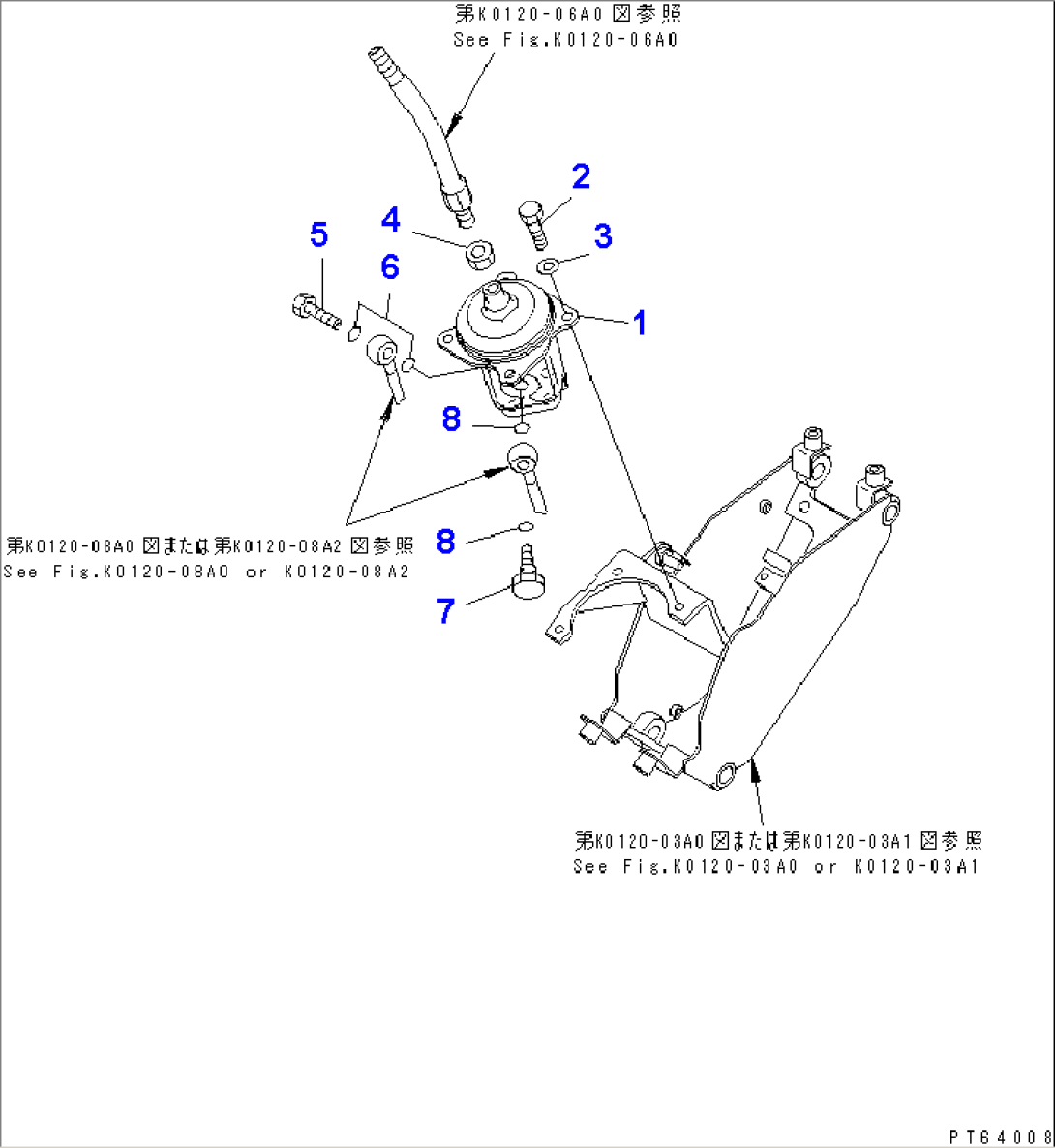 P.P.C. VALVE AND MOUNTING PARTS (L.H. SIDE)