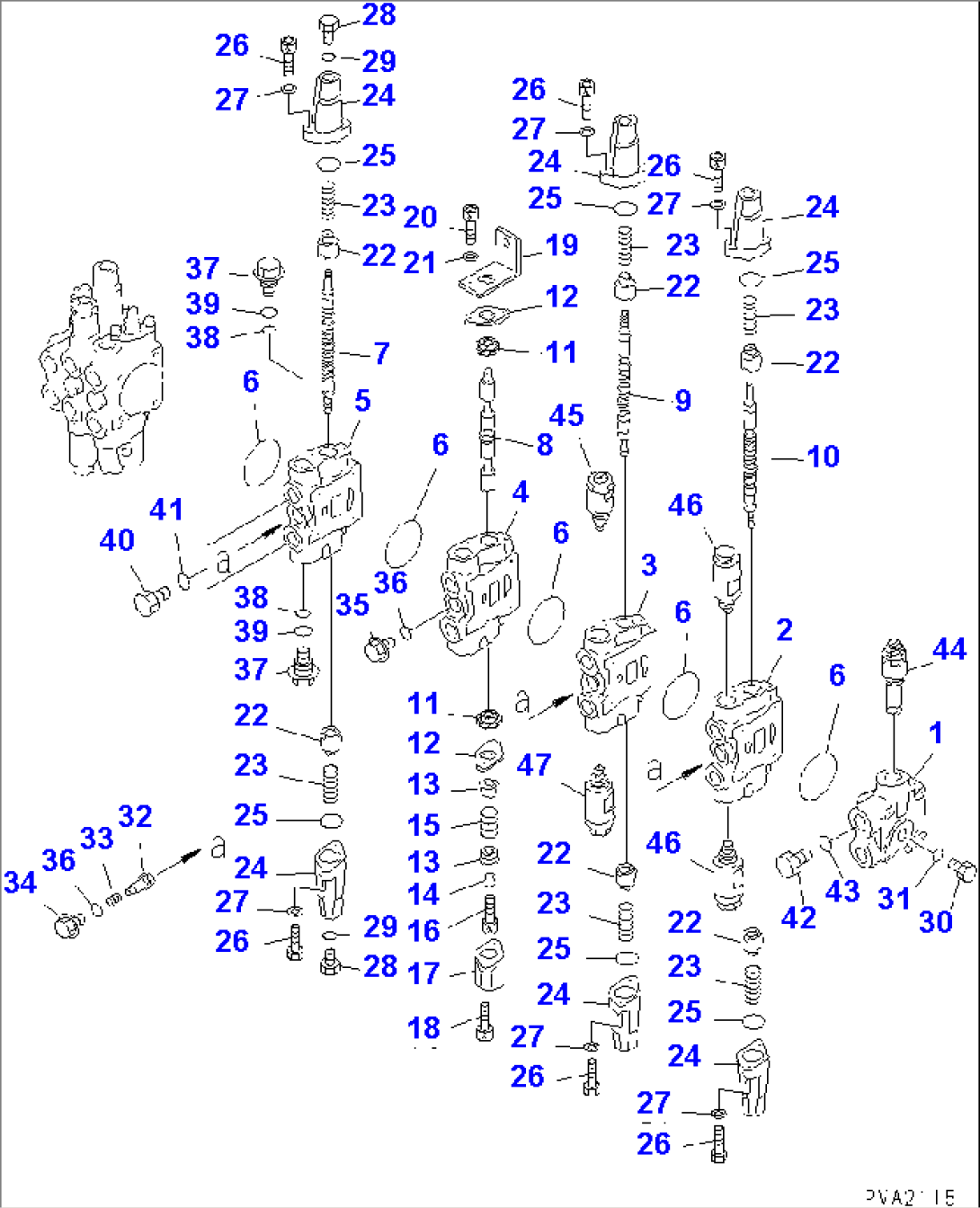MAIN VALVE (6-VALVE) (FOR VALVE L.H.) (2/3)
