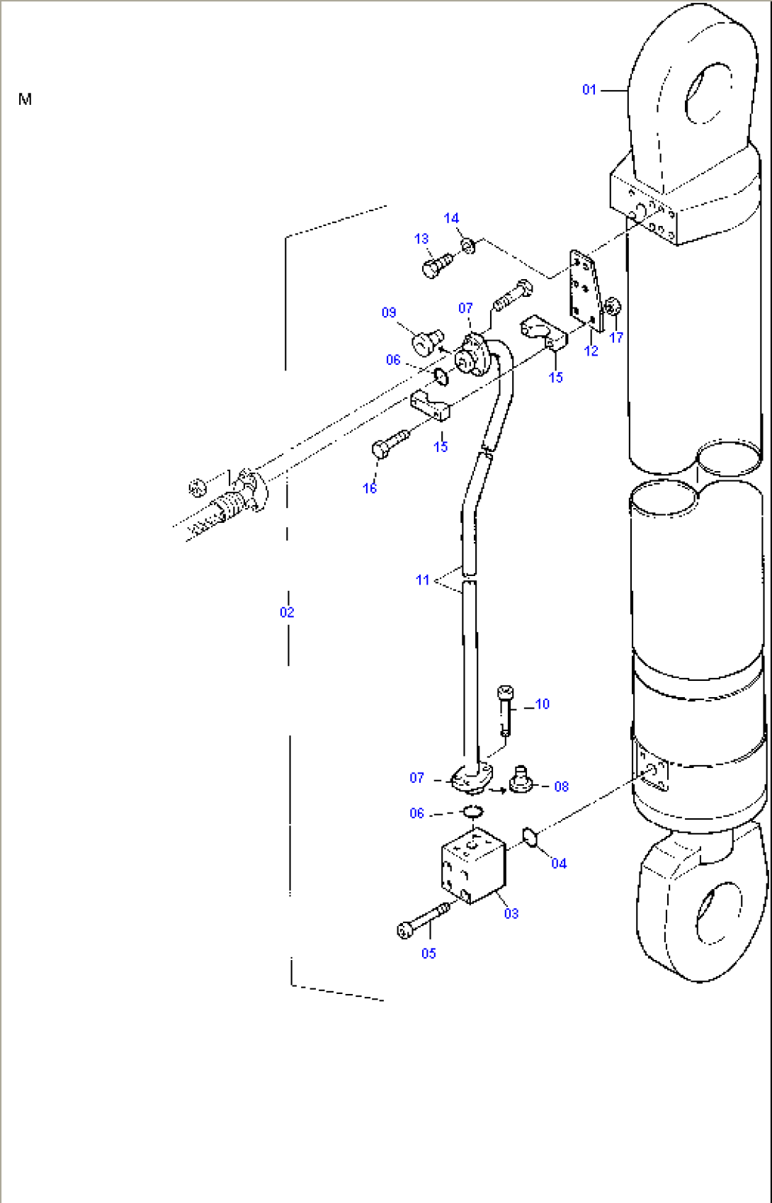 Piping - Backhoe Cylinder