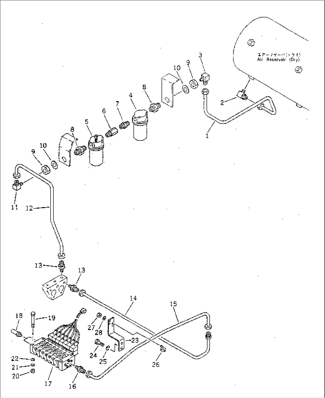 AIR PIPING (DRY RESERVOIR TO SOLENOID VALVE)