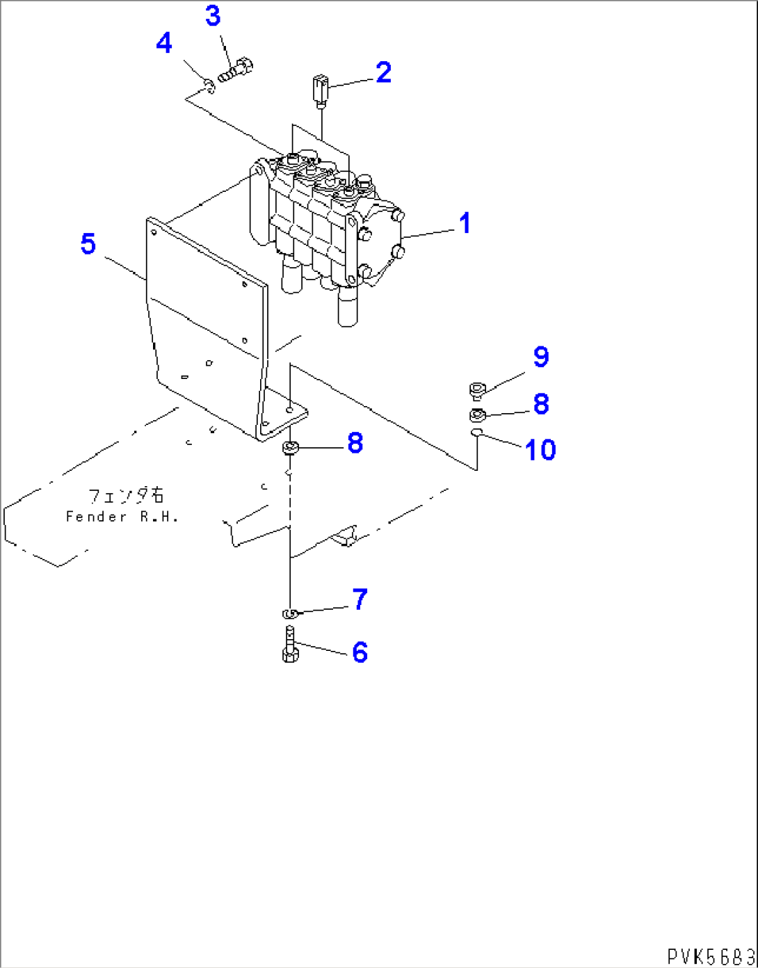 MAIN VALVE (MOUNT) (FOR PAT) (FOR 3-POINT HITCH)