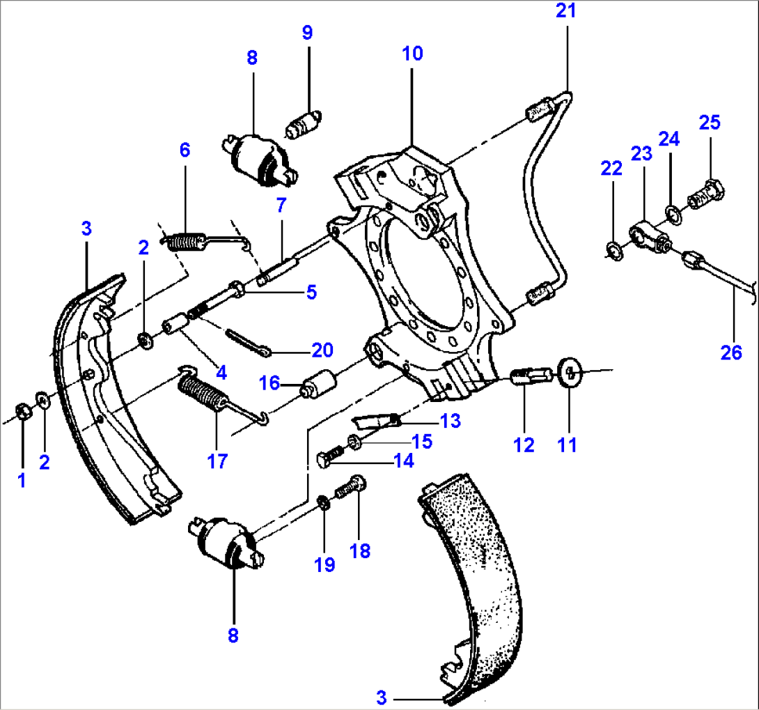 REAR AXLE HYDRAULIC BRAKE ASSEMBLY ROCKWELL AXLE