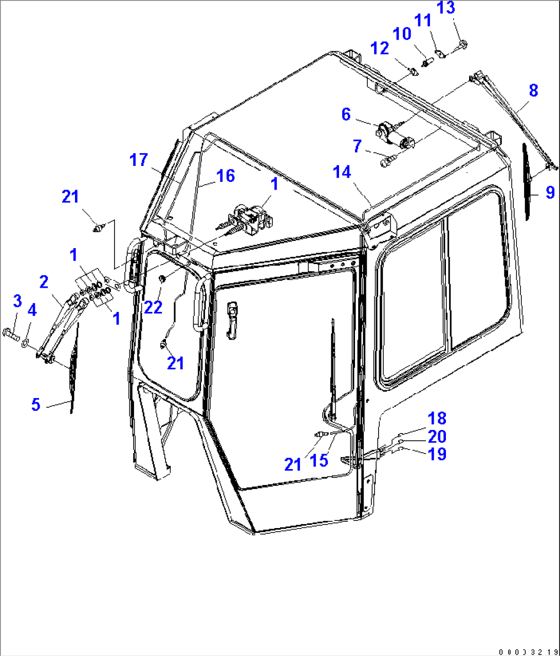 CAB (FRONT AND REAR WIPER)
