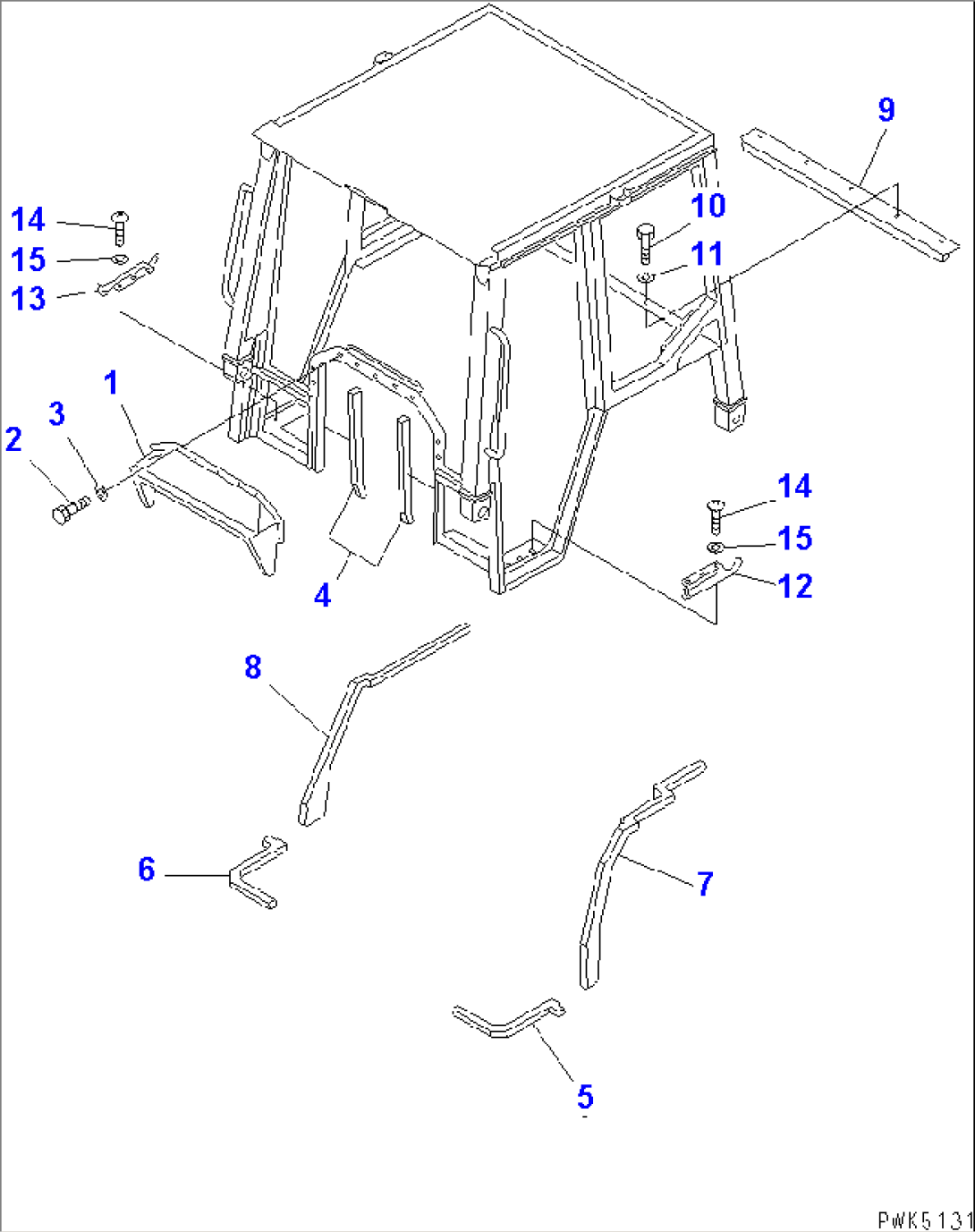 ROPS CAB (BODY SEAL AND FLOOR MAT SUPPORT)