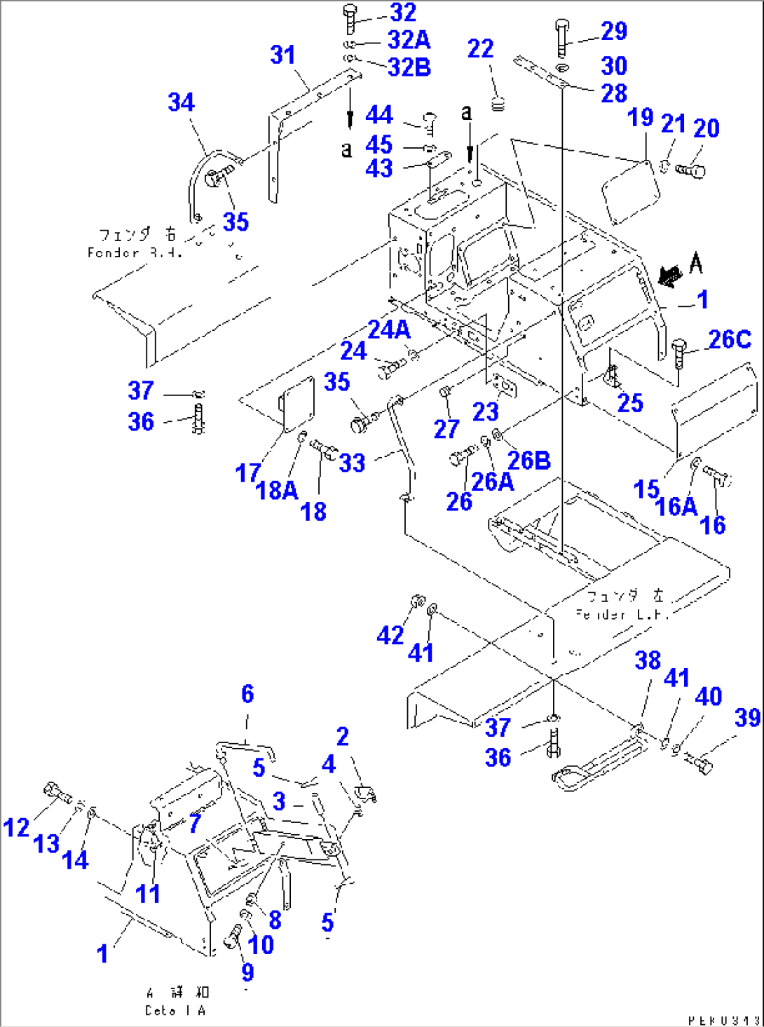 REAR BOX (WITH ROPS CANOPY)(#84007-84026)