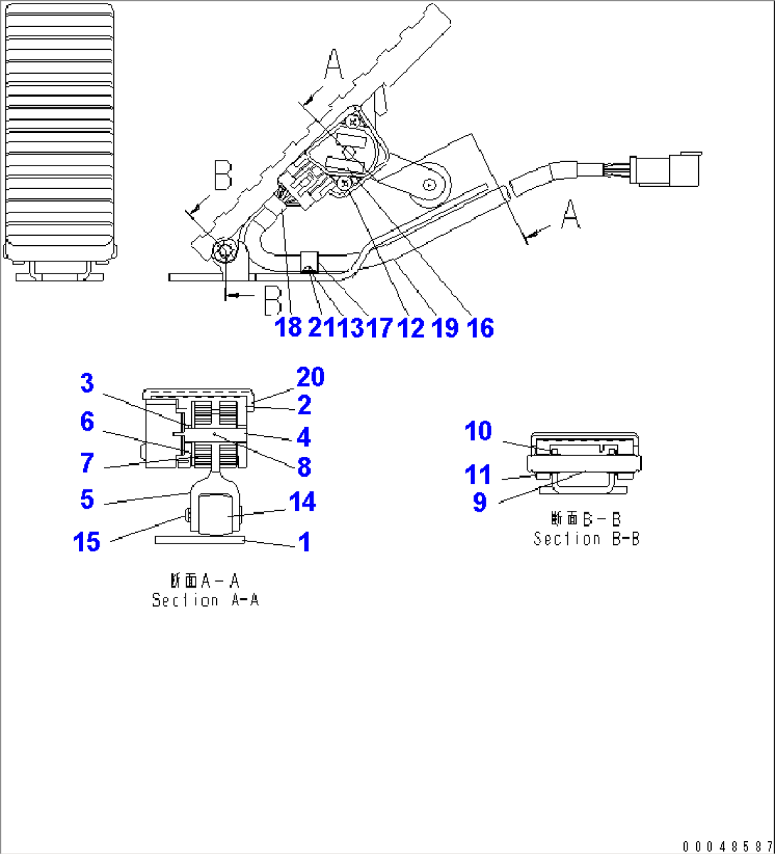 FLOOR (ACCELERATOR PEDAL) (INNER PART)(#2001-2092)