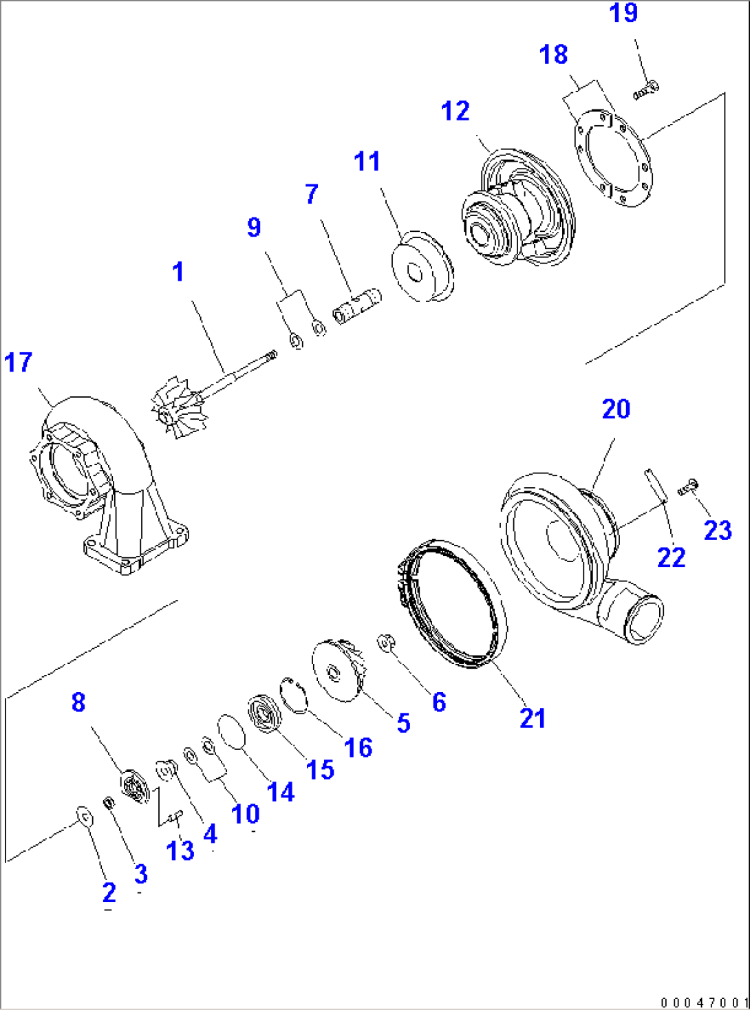 TURBOCHARGER (KTR90-332E) (INNER PARTS)(#560004-)