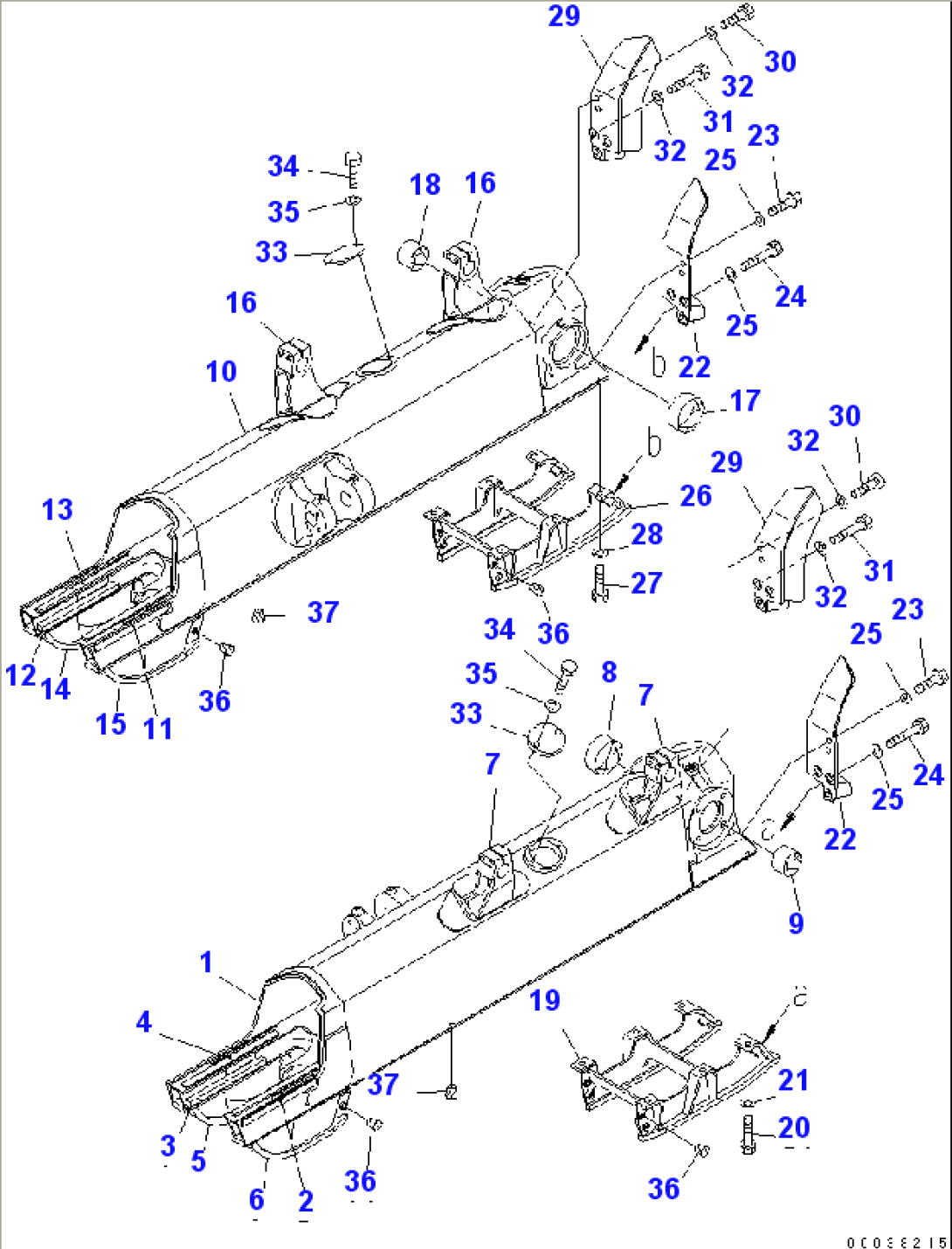TRACK FRAME (FOR 6WAY PAT DOZER)