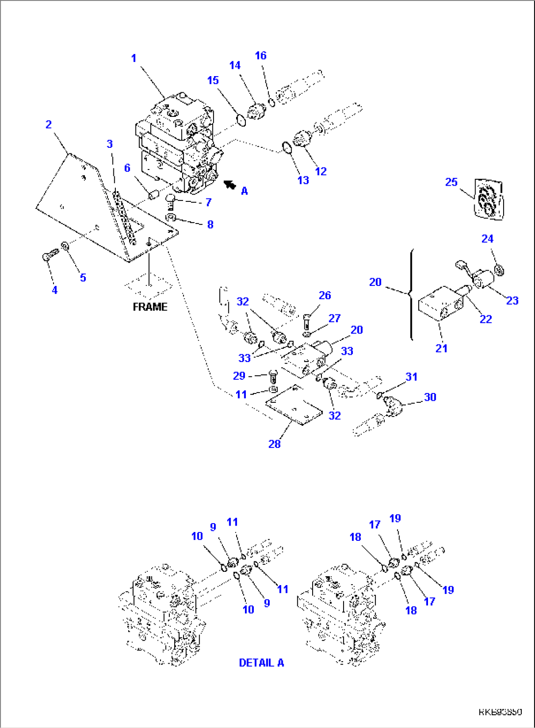 CONTROL VALVE, HIGH-FLOW, CONNECTING PARTS (1/2)
