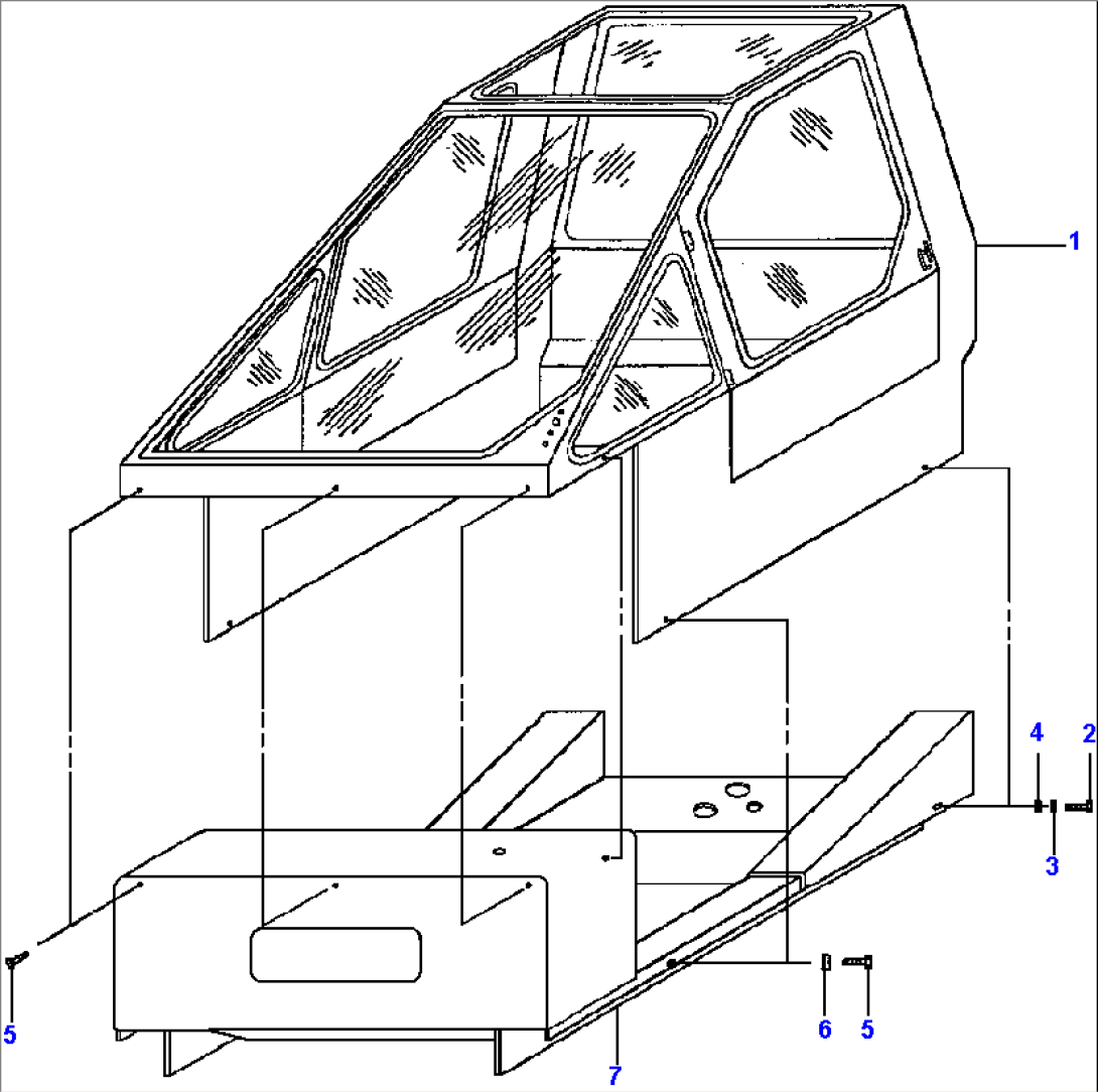 FIG. K0130-01A0 CAB INSTALLATION - 150A