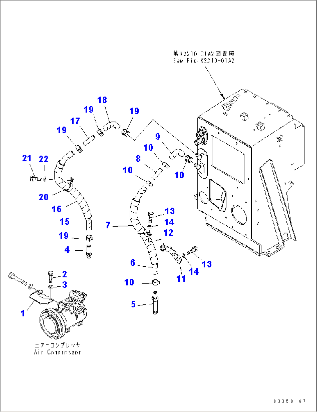 AIR CONDITIONER (PULLY COVER AND HEATER LINE)