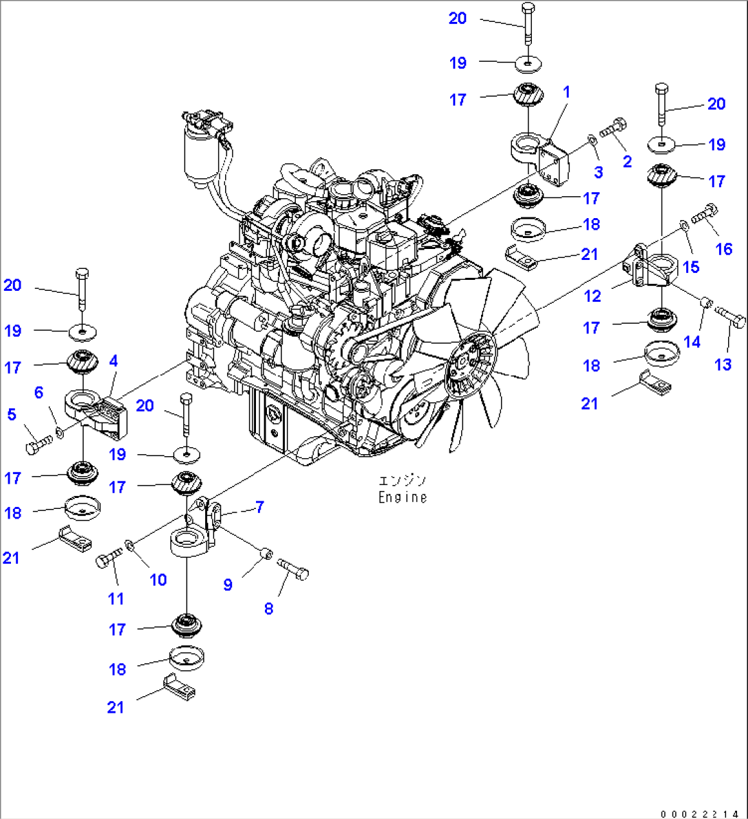 ENGINE MOUNTING PARTS