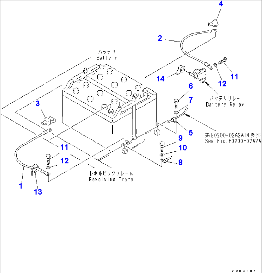 WIRING (BATTERY CASE SIDE) (HIGH CAB)(#10005-)