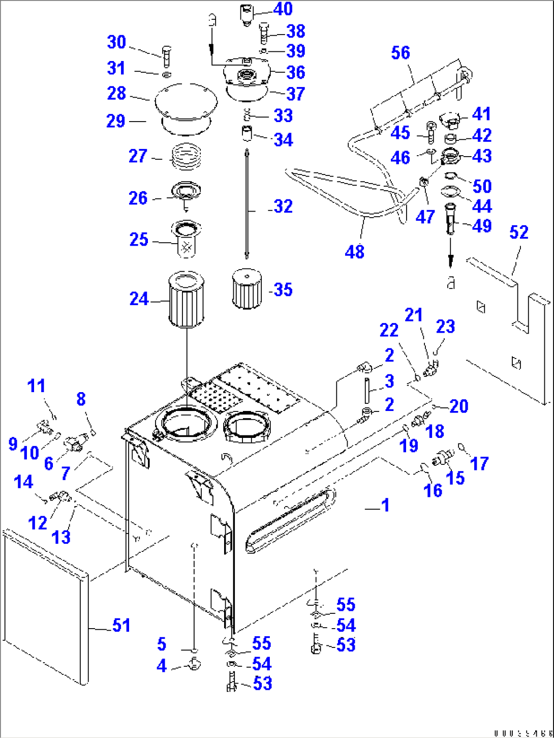 HYDRAULIC TANK (FOR BURST VALVE)(#30001-30027)