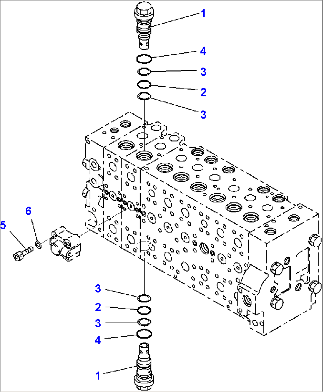 Main Control Valve, for Machine with 1-Additional Actuator Circuit (17/31)