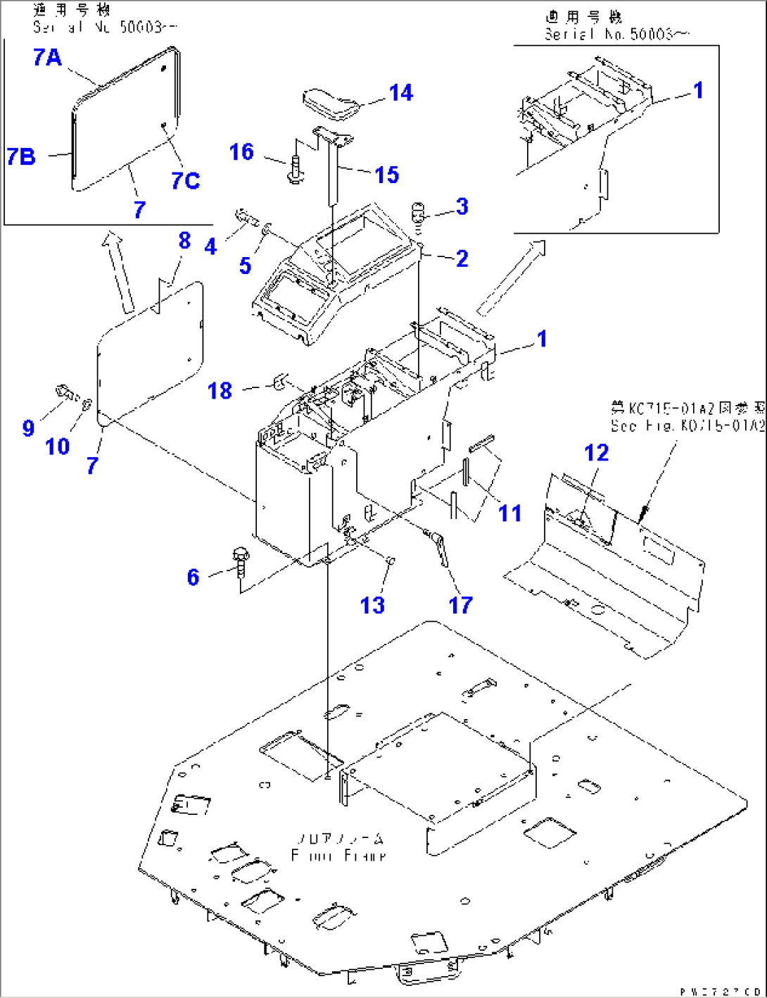 FLOOR (R.H. CONSOLE BOX) (WITH JOY STICK STEERING)