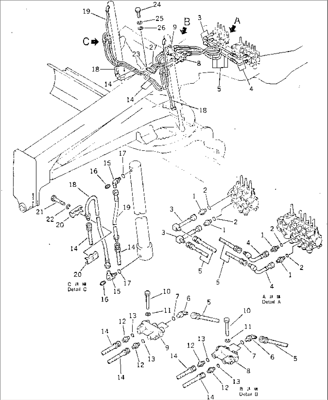 HYDRAULIC PIPING¤ BLADE LIFT(#50611-)