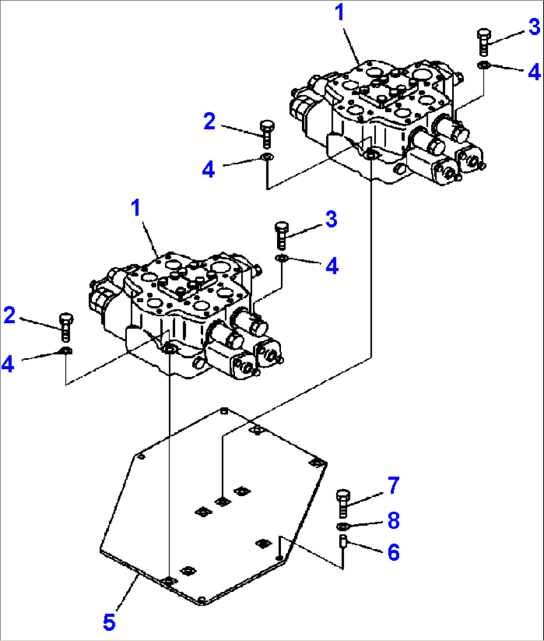 H0120-01A0 LOADER CONTROL VALVE VALVE AND MOUNTING PARTS