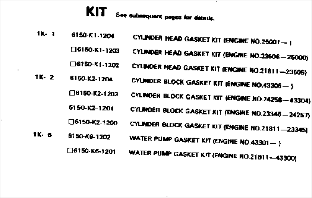 GASKET KIT