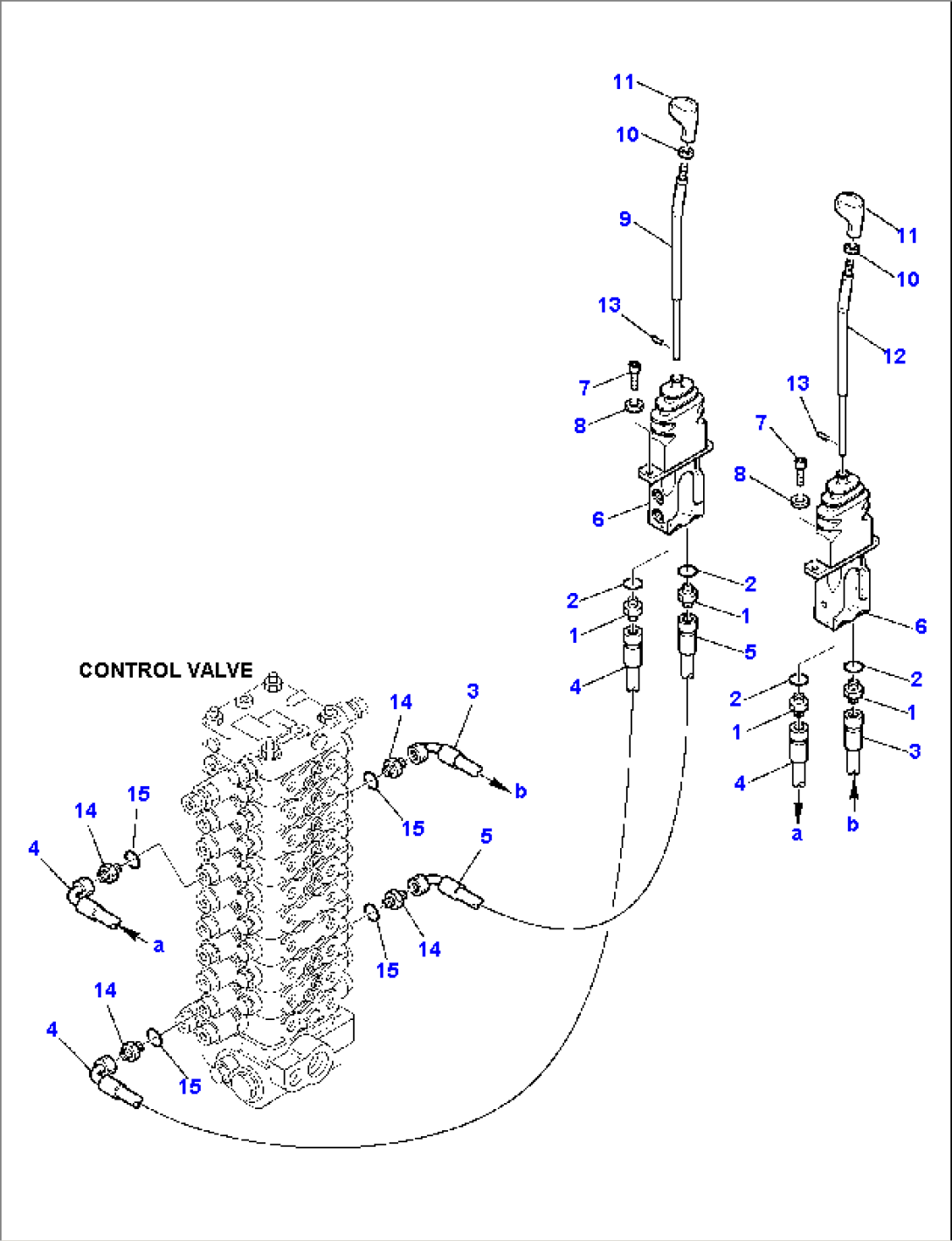 OUTRIGGER CONTROL LEVER (1/2)