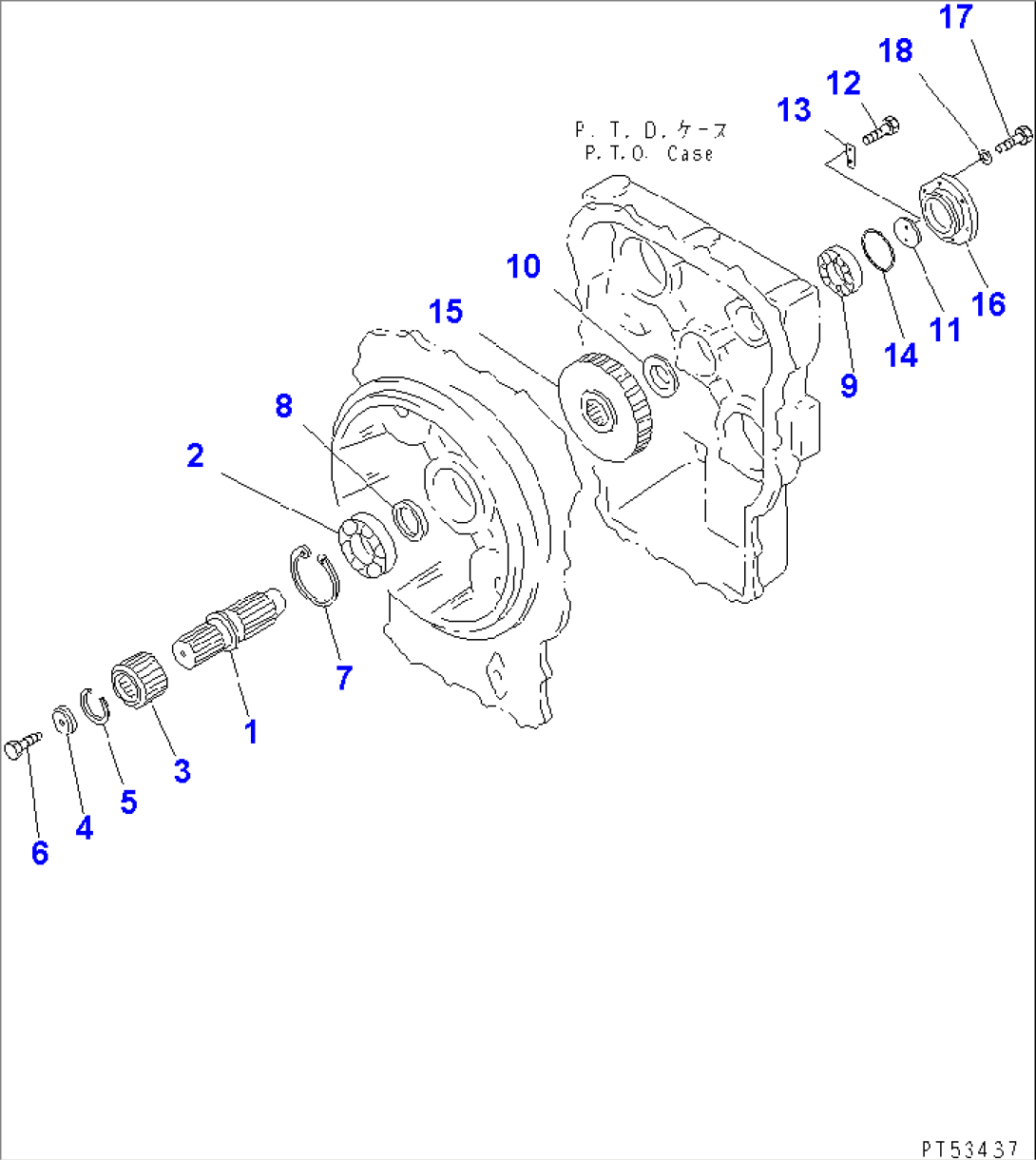 POWER TAKE OFF (2/4) (MAIN SHAFT AND GEAR)
