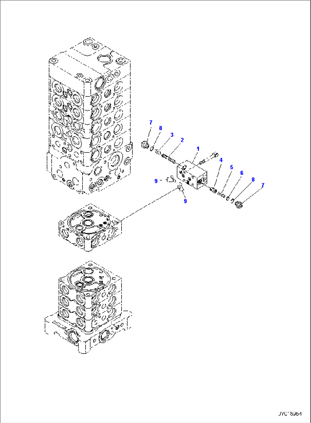 MAIN CONTROL VALVE (9-SPOOL) (20/29)