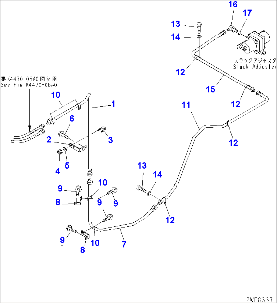 BRAKE PIPING (REAR WHEEL BRAKE) (1/2)(#50001-51074)