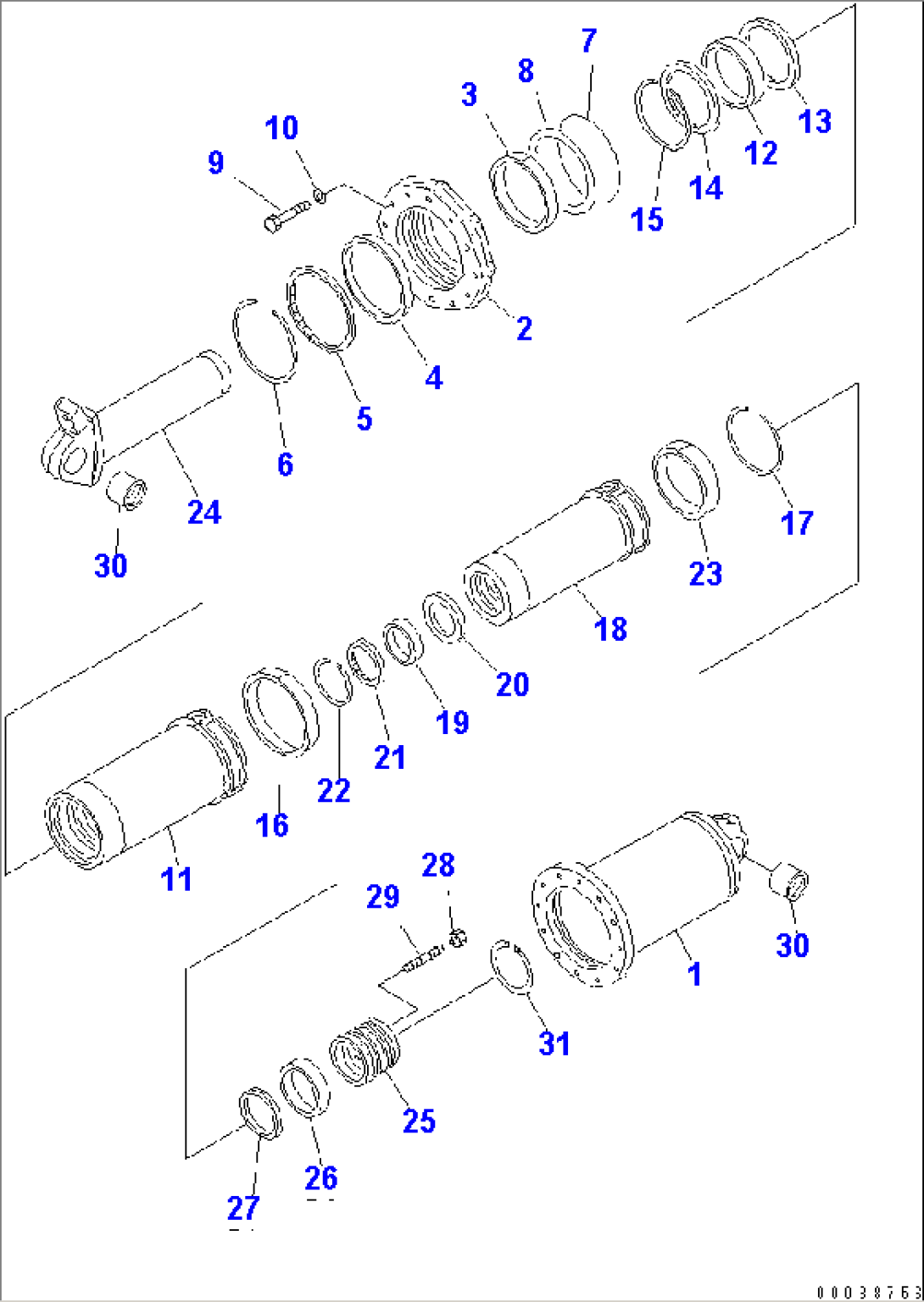 HOIST CYLINDER(#1370-)