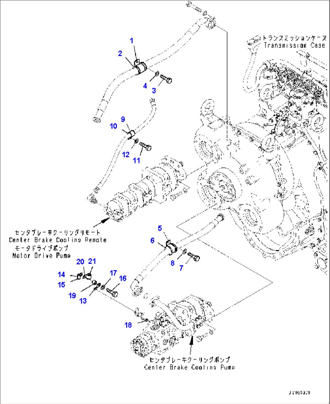 Transmission Group, Piping Mounting (1/3) (#10001-)