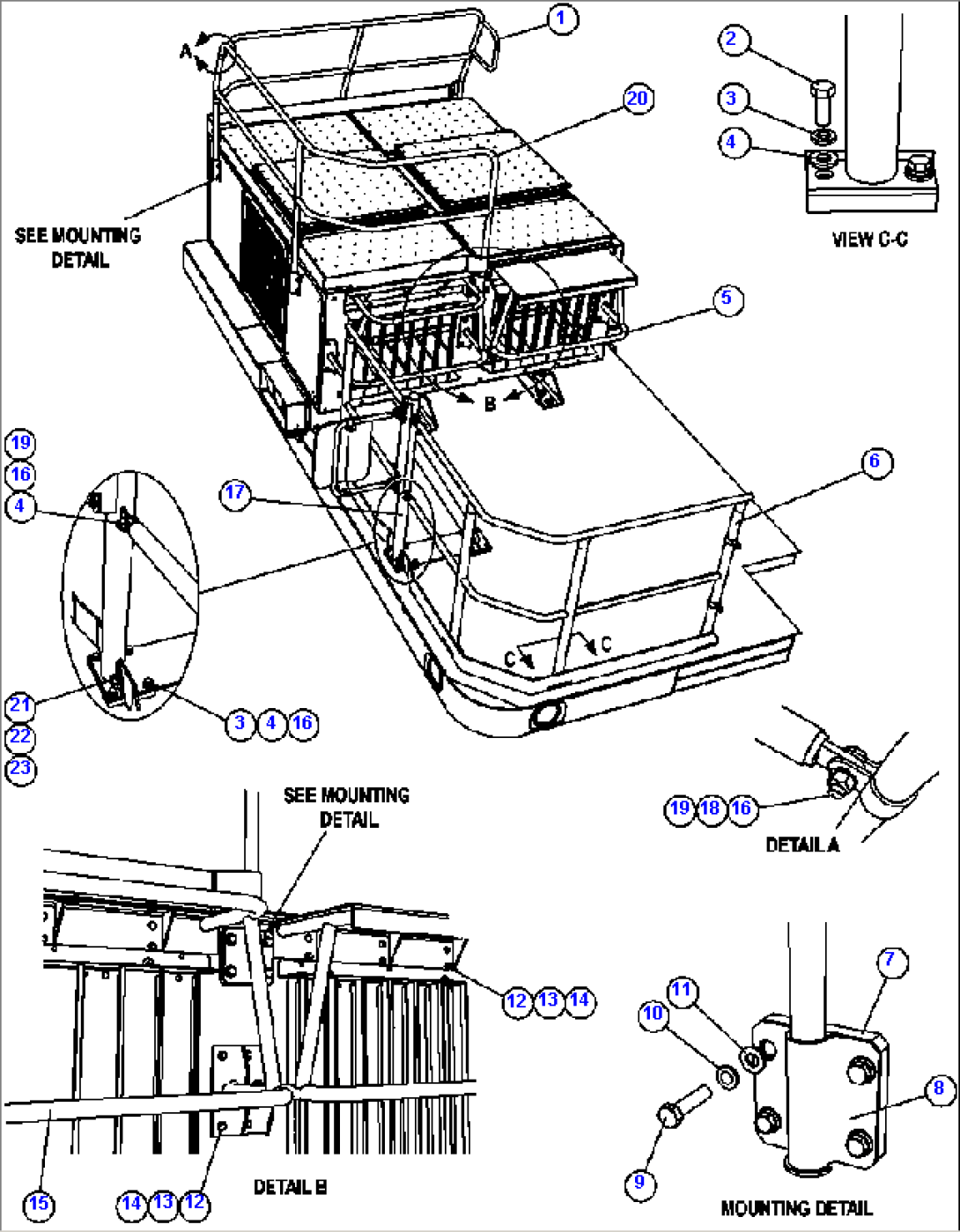 RH DECK HANDRAILS