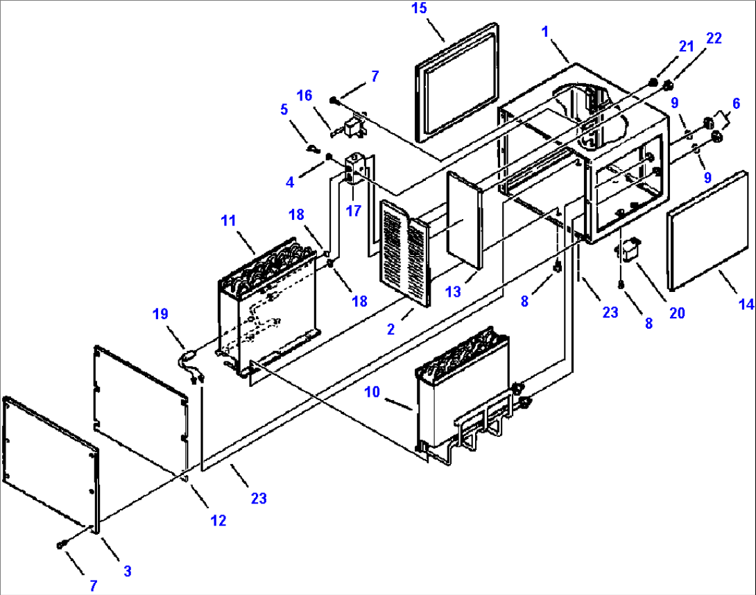 FIG. K0710-04A0 AIR CONDITIONER - COIL BOX
