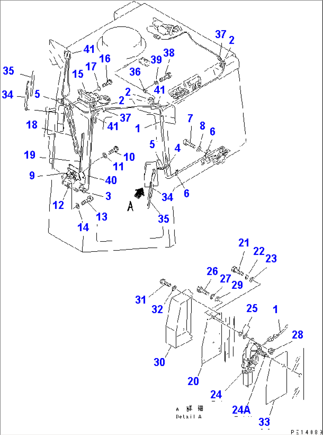 STEEL CAB (ELECTRICAL PARTS¤ FRONT) (7/9) (COLD TERRAIN SPEC.)(#35001-)