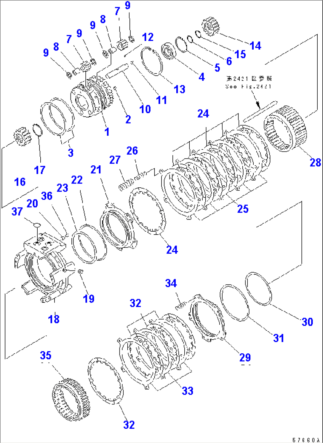 TRANSMISSION (REVERSE CLUTCH)(#11001-)