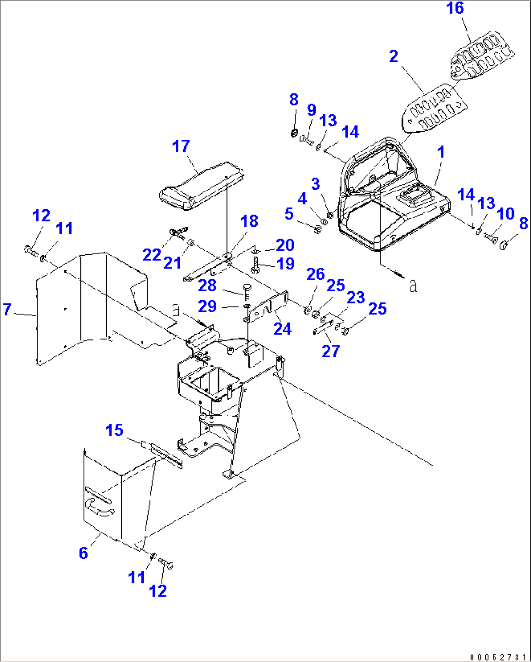 LOADER CONTROL (COVER)(#55001-)