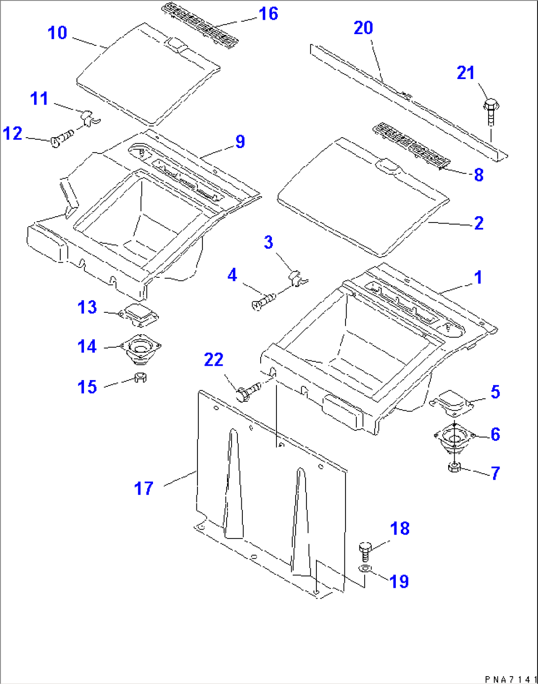 SEAT REAR COVER (WITH SPEAKER)(#50201-50730)