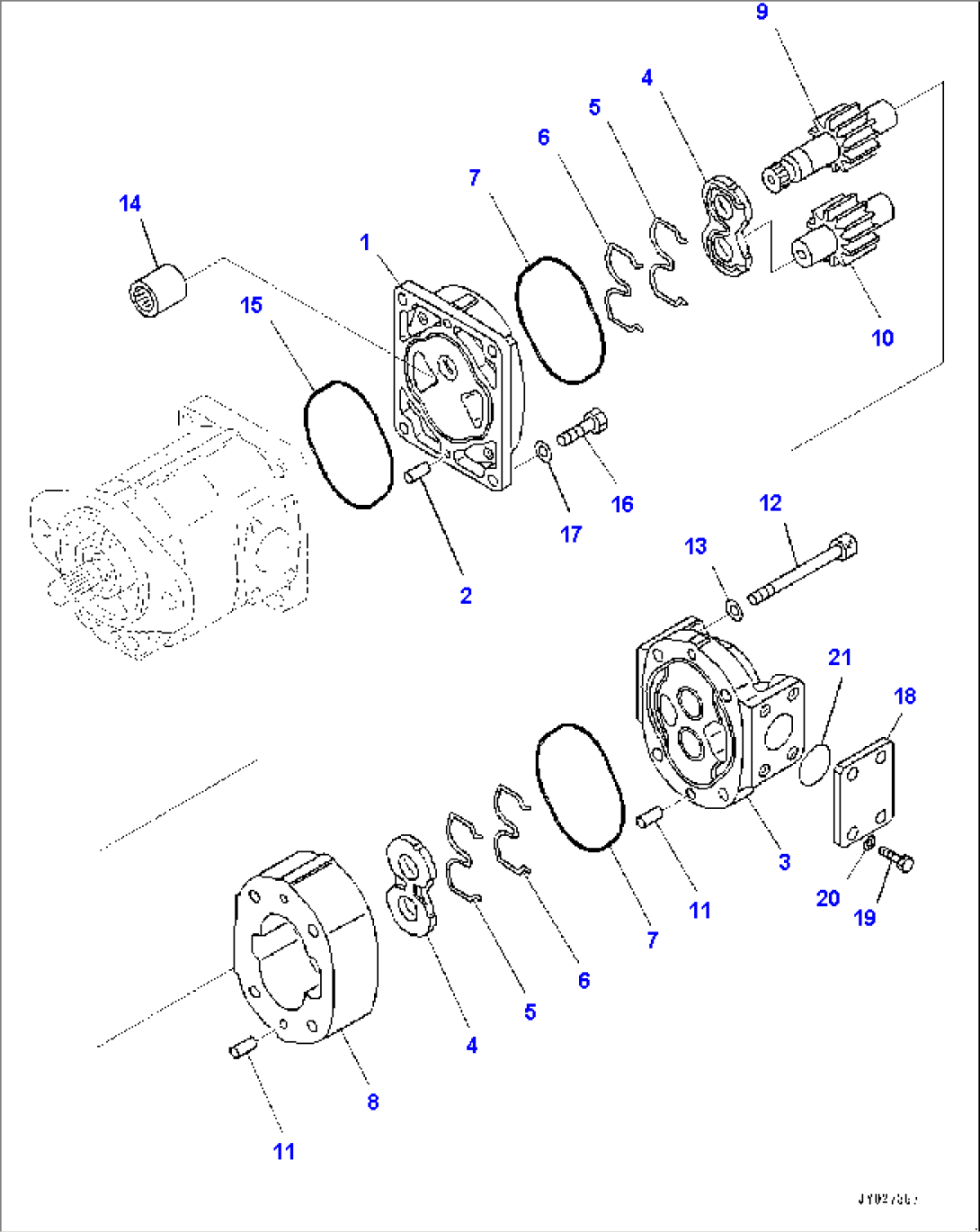 Power Train, Gear Pump (2/2) (#22083-)
