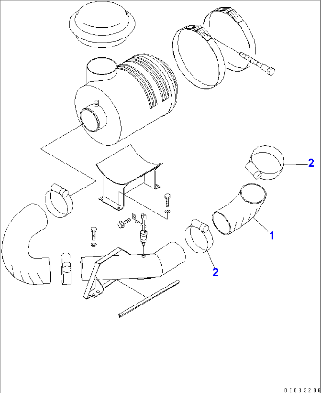 AIR CLEANER PIPING(#1173-)