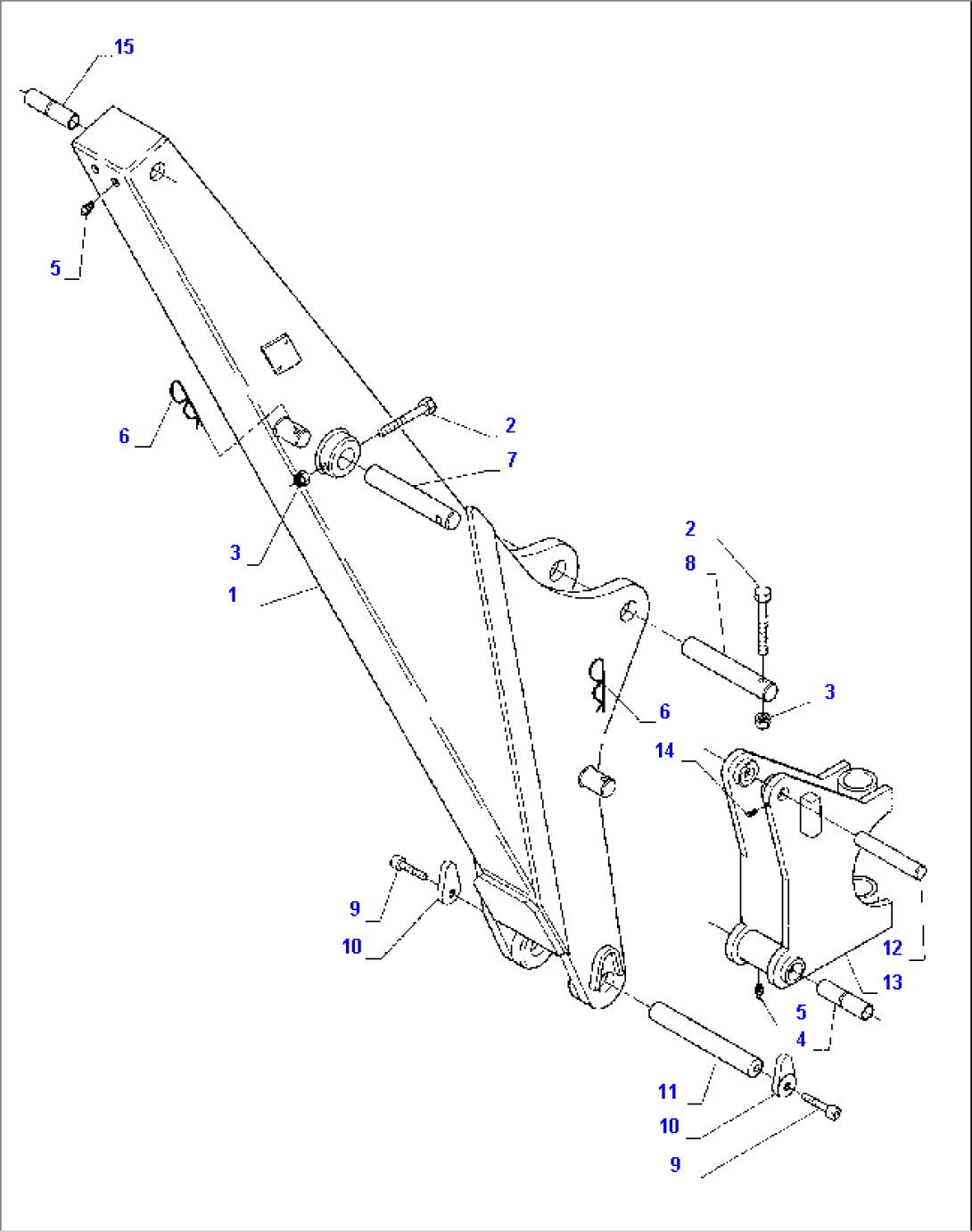 SWING BRACKET AND 1st ARM (EXCAVATOR)