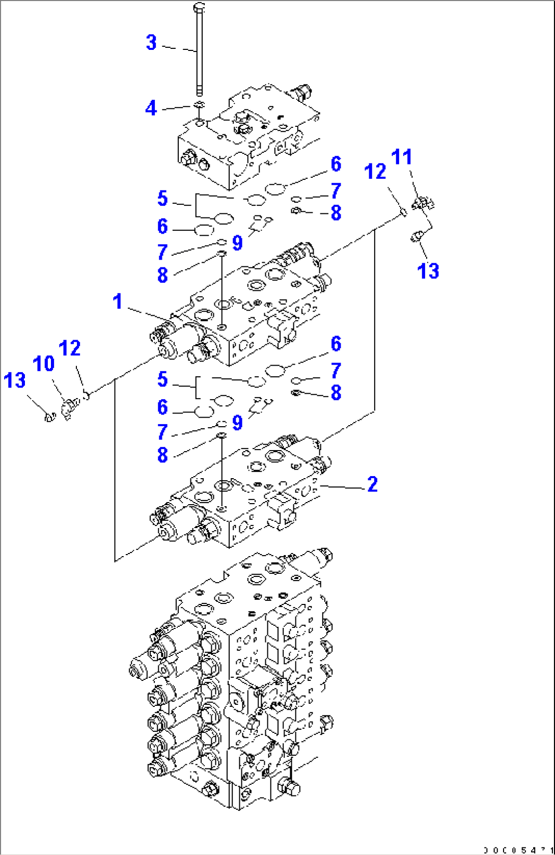 MAIN VALVE (CONNECTING PARTS) (2 ACTUATOR) (KIT)
