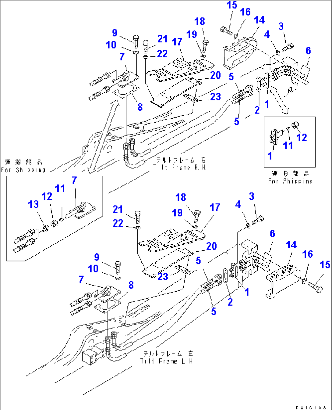 BLADE TILT PIPING (FOR DUAL TILT PITCH DOZER)