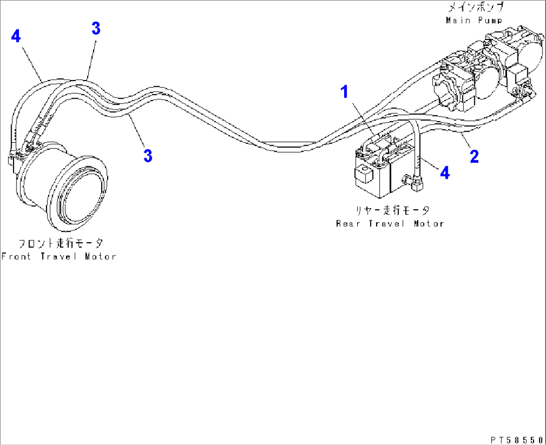 PERIODICAL REPLACEMENT CRITICAL PARTS (TRAVEL MOTOR HOSE)