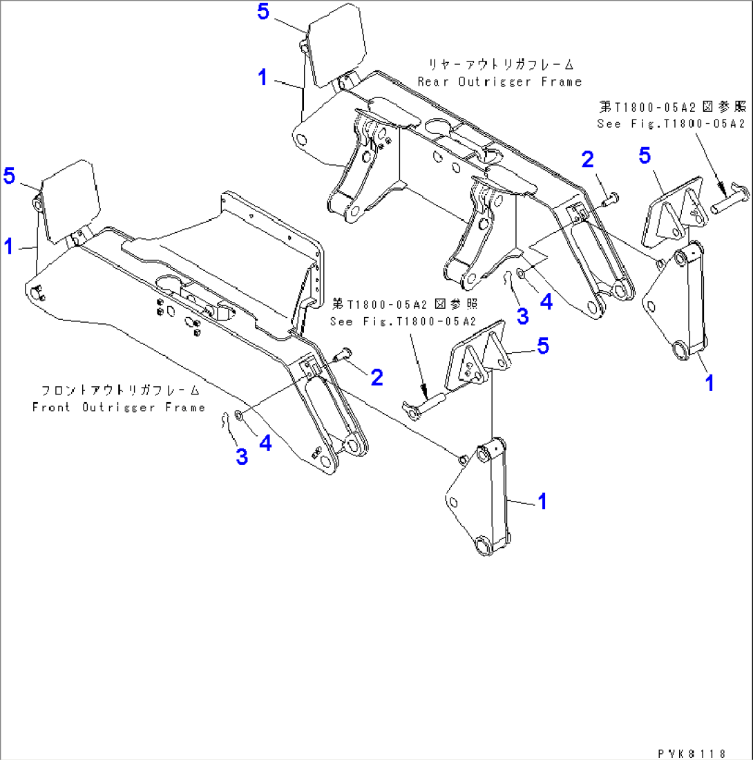 LEG (FOR FOUR OUTRIGGER)