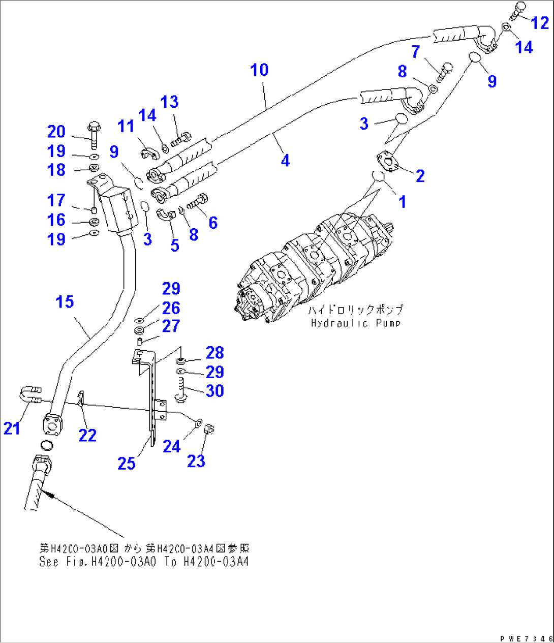 HYDRAULIC LINE (DELIVERY LINE¤ FOR CONTROL VALVE¤ 1/2)(#50001-52000)