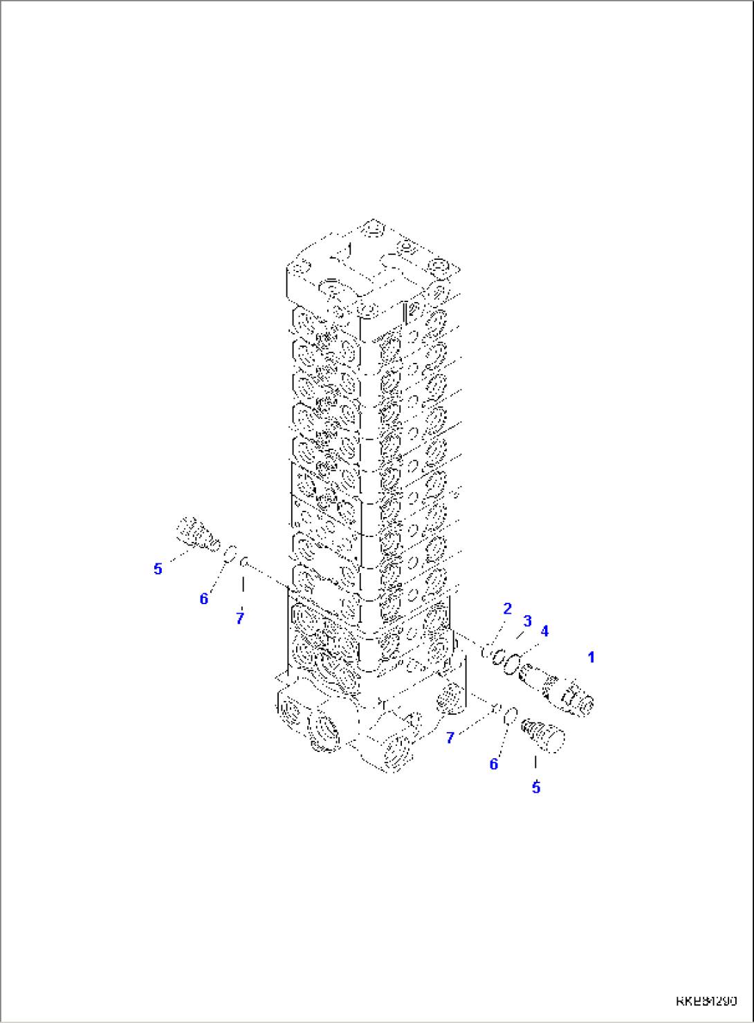 MAIN CONTROL VALVE, 1-ATTACHMENT, INNER PARTS (13/15)