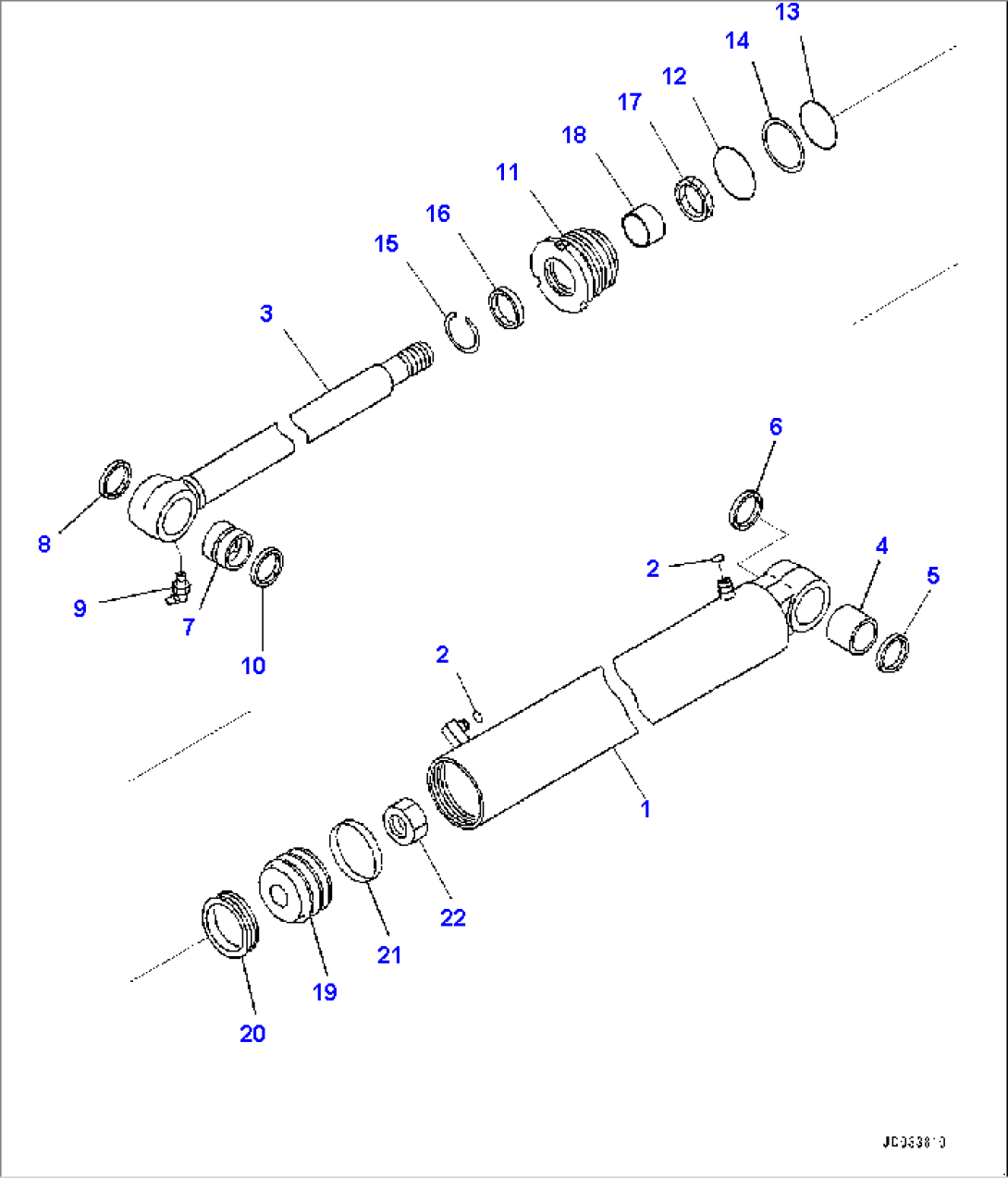 Boom Swing Cylinder, Inner Parts, Boom Swing Cylinder (#20509-)
